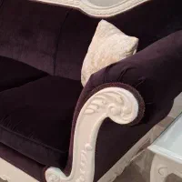 مبل نیم ست بادمجانی