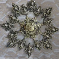 لوستر سقفی برنز و یک دیوار کوب برنز