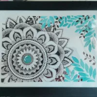 تابلو دکوری قاب نقاشی ماندالا هدیه کادو