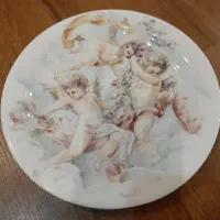 بشقاب دیواری طرح فرشته آنتیک آلمانی مارک میکل آنژ