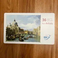 مداد رنگی ۳۶ رنگ sky stationary جعبه آهنی