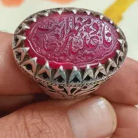 انگشتر خطی کلکسیونی یاقوت خون کفتری استاد مطهر