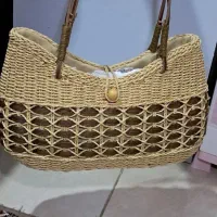 کیف حصیری کاردست ،داخل استردوزی|کیف، کفش، کمربند|پاکدشت, پاکدشت (مامازند)|دیوار