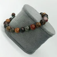 دستبند مردانه جاسپر و کریستال کوارتز