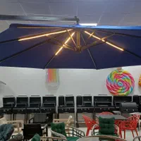 چتر پایه کنار سایه بان چراغ دار باغ ویلا روفگاردن|مصالح و تجهیزات ساختمان|چهارباغ, |دیوار