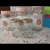 ظروف  شیشه بانکه بزرگ و سبد چندکاره