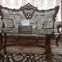 مبل استیل ۹ نفره با میز‌ناهار خوری ۸ نفره