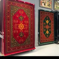 قالی هزارشانه/+هنر درهرگره پشمی +رنگ دودی دلفینی&