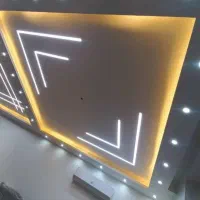 دکور کناف سقف کاذب 60در60 تی وی روم دیوار جداکننده|خدمات پیشه و مهارت|اهواز, کمپلو شمالی|دیوار