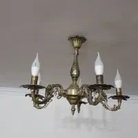 لوستر برنجی ۵ شاخه