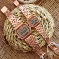 ساعت ست کاسیو نوستالژی کامپیوتری مربعی ضد آب