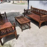 تخت سنتی ۶نفره رنگ شده براق ۷پاپه