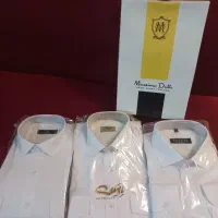 پیراهن مردانه آستین بلند سفید و کاور کار شبرن گدار