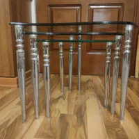 میز عسلی شیشه ای
