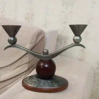 یک عدد شمعدون سیلور چوب