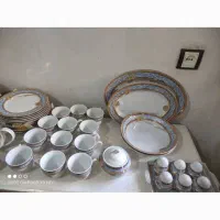 چینی طوس۱۲نفر ۸۵پارچه|ظروف سرو و پذیرایی|نسیم‌شهر, |دیوار