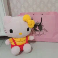 عروسک کیتی نونو در حد پلمپ صورتی کم رنگ،قابل شستشو