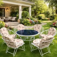 صندلی باغی ویلایی رستورانی اپن تاب فلزی جکدار Lou