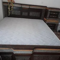 تخت دو نفره  چوب با کف چوب سالم.خوشخواب تمیز|تخت و سرویس خواب|شیروان (خراسان), |دیوار