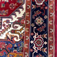 فرش ماشینی قشقایی طرح هریس با زمینه لاکی کد 101|فرش|شیراز, معالی‌آباد|دیوار