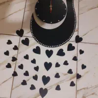 ساعت چوبی چسبی تزعینی زیبا و سبک