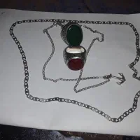 انگشتر و گردنبند نقره
