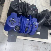 ps2 پلی استیشن ۲ فلشخورشده کارت سیو ۳دسته تمیز