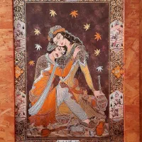 تابلو معرق روی چوب نقش برجسته