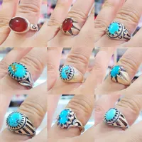 نقره مردانه سنگ عقیق و فیروزه اصل