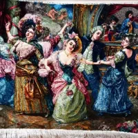 تابلو فرش دستباف چله ابریشم