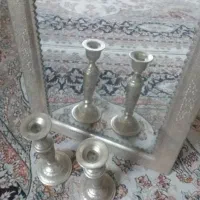 آیینه و شمعدان قلم نقره