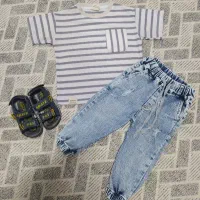 ست لباس دوسال وصندل طبی باهم(فوری)