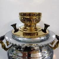 سماور گازی عالی نسب مدل نقشینه نفیس طلایی|سماور، چای‌ساز، قهوه‌ساز|کرمانشاه, |دیوار