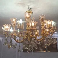 لوستر سلطنتی طلایی|لوستر و چراغ آویز|اهواز, کمپلو شمالی|دیوار