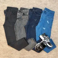 شلوار لی مام فیت رنگبندی کامل