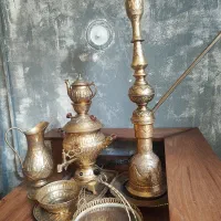 سماور و قلیون برنجی|کلکسیون اشیاء عتیقه|مشهد, هنرستان|دیوار