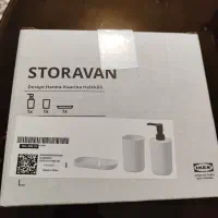 پمپ مایع دستشویی و جای مسواک