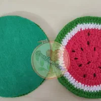 زیرلیوانی بافتنی هندوانه