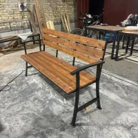 نیمکت چوب و فلز|صندلی و نیمکت|یزد, |دیوار