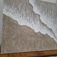 تابلو دکوراتیو طرح ساحل دریا ابعاد ۱۰۰×۷۰