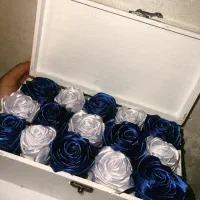 گل روبانی دست‌ساز باکس گل خاص و سفارشی
