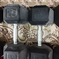 ۱۷۰ کیلو دمبل و میز چهارحالته|تجهیزات ورزشی|ساری, |دیوار