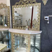 آیینه ویترین برنز باکس داردوبل گل‌آفتاب(برنز برتر)|بوفه، ویترین، کنسول|کرمانشاه, |دیوار
