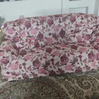 مبل چرم 7نفره بهمراه کاور پارچه ایی