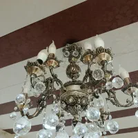 لوستر چدنی عالی و با کیفیت با لامپ دو عدد