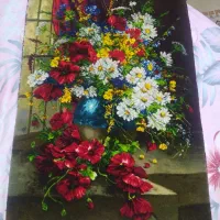 تابلو فرش دستبافت چله ابریشم سایز 52در75|تابلو فرش|محمدشهر, شهرک پیام (مهرالبرز)|دیوار