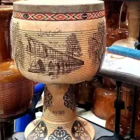 تنبک شیرانی ۴ مهر سوخته کاری کلکسیونی