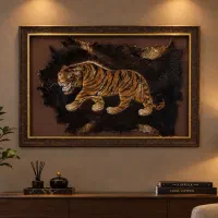 تابلو پوست ببر تزیینی بسیار زیبا