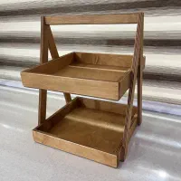 استند دو طبقه چوبی