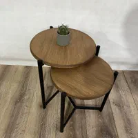 میز کنار مبلی چوب و فلز مدل هاوانا